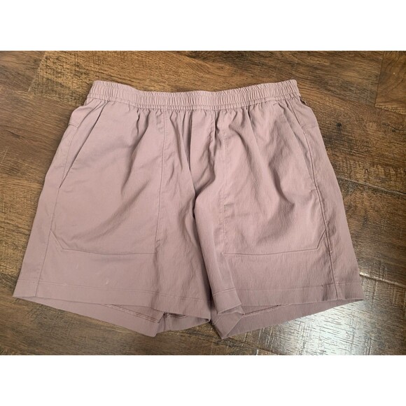 Lululemon Shorts Mens Large Mauve At Ease Shorts Athletic Chinos Drawstring 4 In - Picture 1 of 6